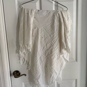 White & Sequin Scarf